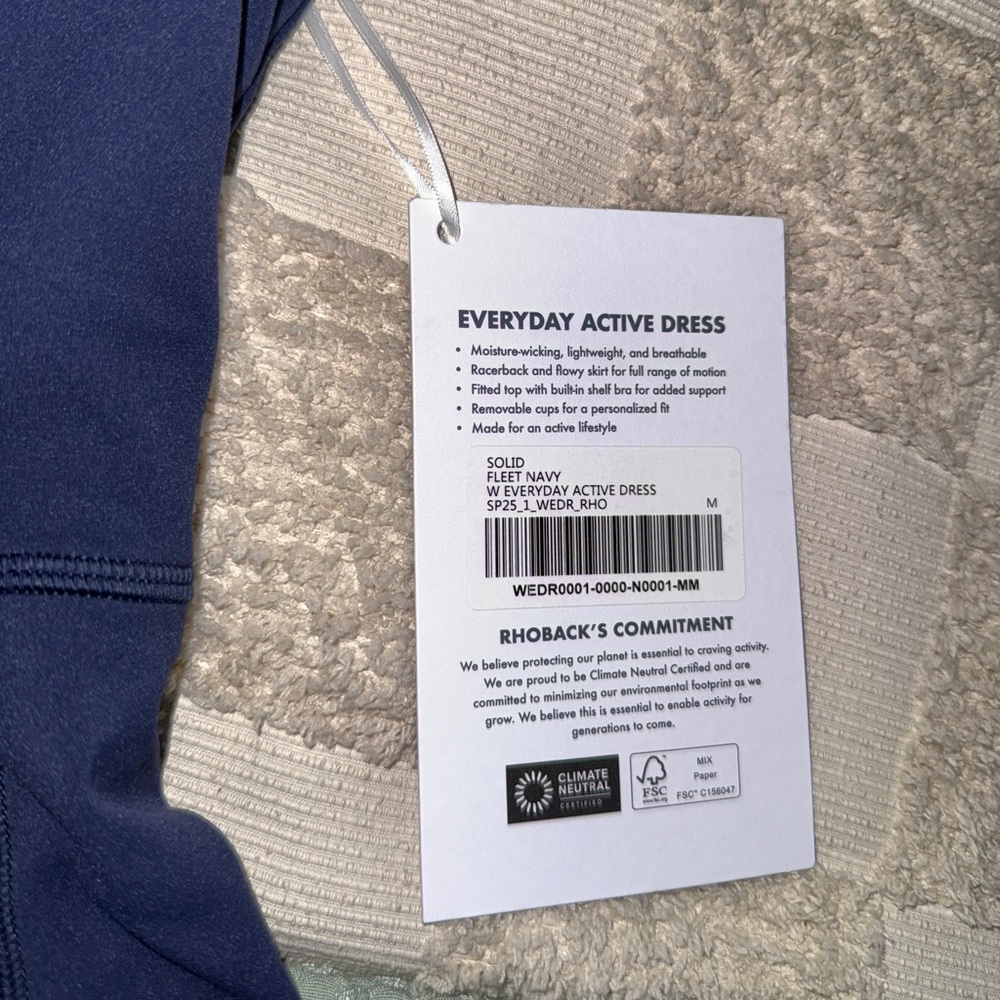 NWT Rhoback Everyday Active Dress in Fleet Navy size M - Picture 2 of 6